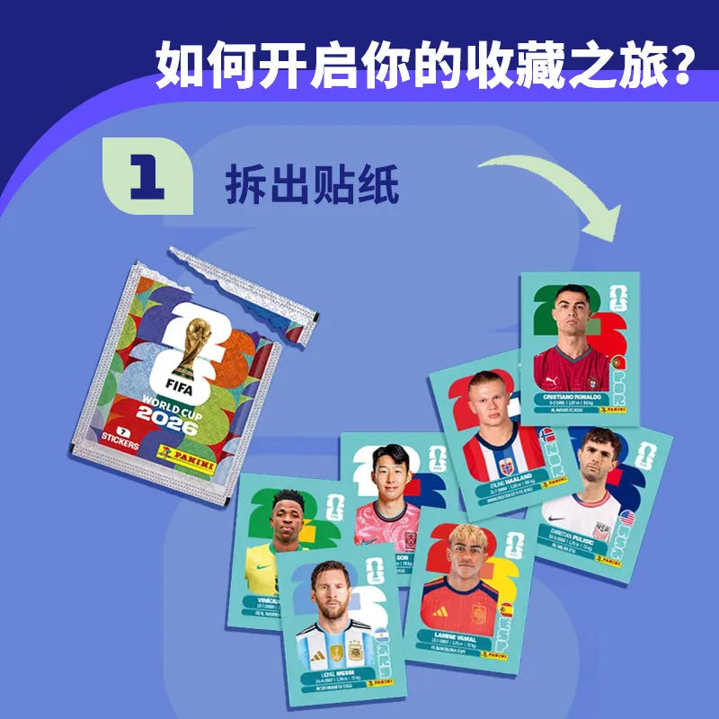 2026 Genuine Panini World Cup Sticker Pack & Album Limited Edition Soccer Memorabilia Set Collection Football Souvenir Gift