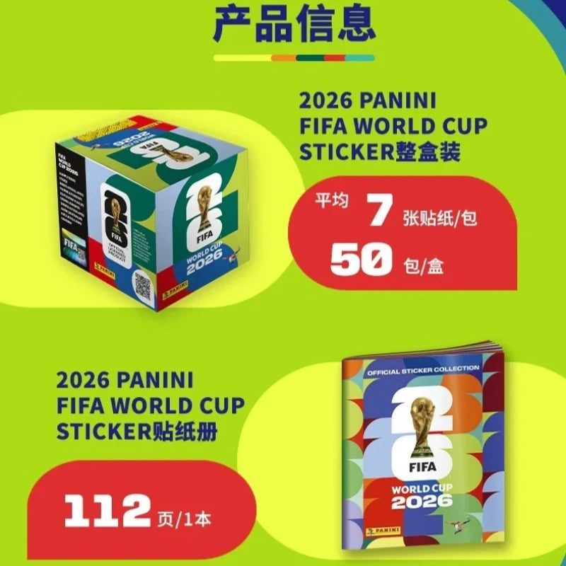 2026 Genuine Panini World Cup Sticker Pack & Album Limited Edition Soccer Memorabilia Set Collection Football Souvenir Gift